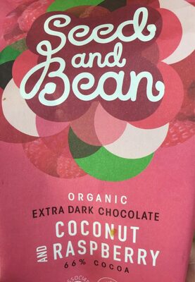Seed And Bean, Organic Extra Dark Chocolate, Coconut Raspberry
