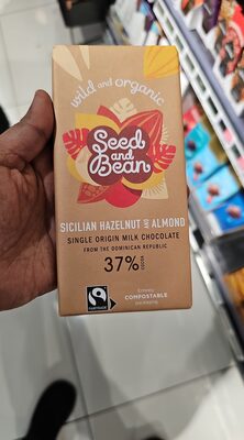 Seed And Bean, Organic Rich Milk Chocolate, Sicilian Hazelnut And Almond