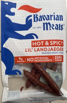 Hot & Spicy Hardwood Smoked Lil' Landjaeger, Hot & Spicy