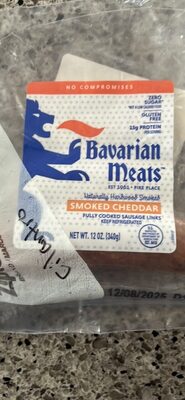 Smoked Cheddar Fully Cooked Sausage Links, Smoked Cheddar