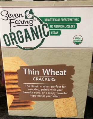 Thin Wheat Organic Crackers, Thin Wheat