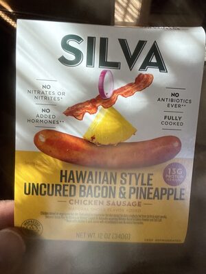 Hawaiian Style Uncured Bacon & Pineapple Chicken Sausage, Hawaiian Style Uncured Bacon & Pineapple
