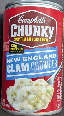 Campbell's Chunky Soup, New England Clam Chowder, 18.8 Oz Can