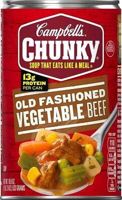 Campbell's Chunky Soup, Old Fashioned Vegetable Beef Soup, 18.8 Oz Can