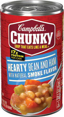 Campbell's Chunky Soup, Hearty Bean Soup With Ham, 19 Oz Can