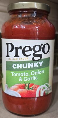 Prego Chunky Tomato with Garlic and Onion Pasta Sauce, 24 oz Jar