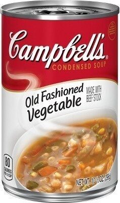 Campbell's Condensed Old Fashioned Vegetable Soup With Beef Stock, 10.5 oz Can