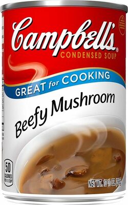 Campbell's Condensed Beefy Mushroom Soup, 10.5 oz Can