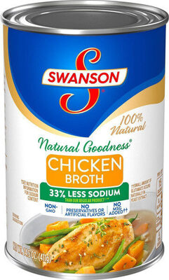 Swanson 33% Less Sodium Chicken Broth, 14.5 oz Can