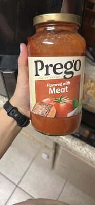 Prego Italian Tomato Pasta Sauce Flavored With Meat, 24 oz Jar