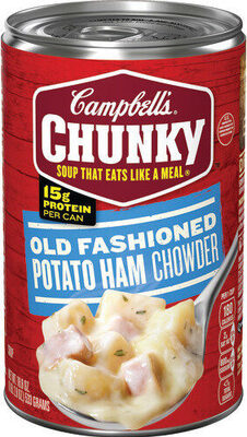 Campbell's Chunky Soup, Old Fashioned Potato Ham Chowder, 18.8 Oz Can