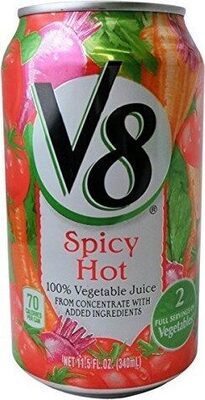 V8 Spicy Hot 100% Vegetable Juice, 11.5 fl oz Can