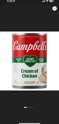 Campbell's Condensed Heart Healthy Cream of Chicken Soup, 10.5 oz Can
