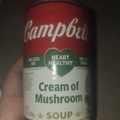 Campbell's Condensed Heart Healthy Cream of Mushroom Soup, 10.5 oz Can