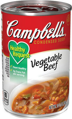 Campbell'sCondensedHealthy RequestVegetable Beef Soup, 10.5 Ounce Can