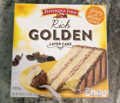 Pepperidge Farm Frozen Rich Golden Layer Cake, 19.6 oz. Box