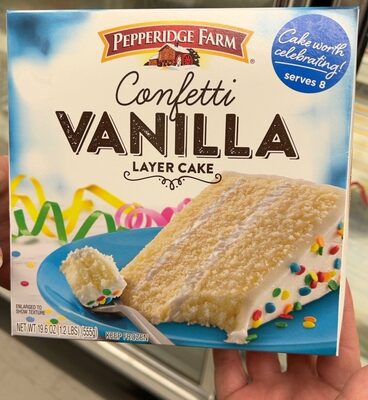 Pepperidge Farm Frozen Confetti Vanilla Layer Cake, 19.6 oz. Box
