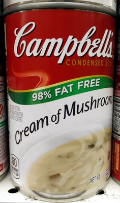 Campbell's Condensed 98% Fat Free Cream of Mushroom Soup, 10.5 oz Can