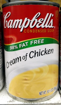Campbell's Condensed 98% Fat Free Cream of Chicken Soup, 10.5 oz Can