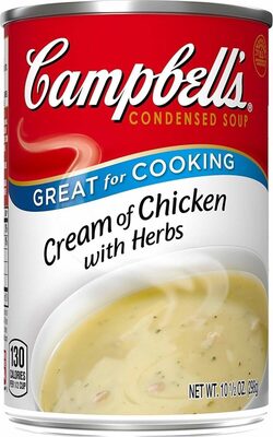 Campbell's Condensed Cream of Chicken Soup With Herbs, 10.5 oz Can