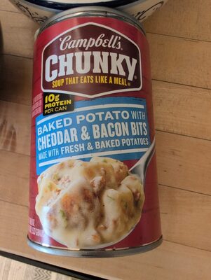 Campbell's Chunky Soup, Baked Potato with Cheddar and Bacon Bits Soup, 18.8 Oz Can