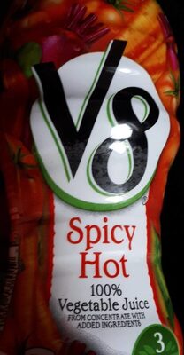 V8 Spicy Hot 100% Vegetable Juice, 12 fl oz Bottle