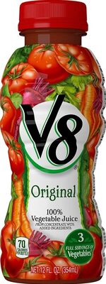 V8 Original 100% Vegetable Juice, 12 fl oz Bottle