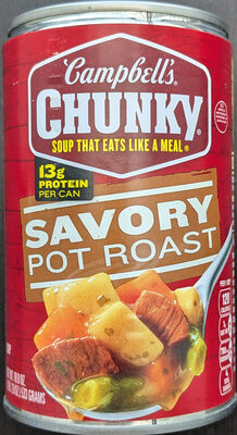 Campbell's Chunky Soup, Savory Pot Roast Soup, 18.8 oz Can