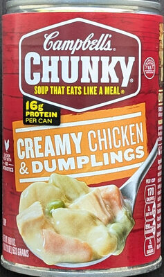 Campbell's Chunky Soup, Creamy Chicken and Dumplings Soup, 18.8 Oz Can