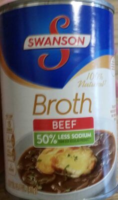 Swanson 50% Less Sodium Beef Broth, 14.5 oz Can