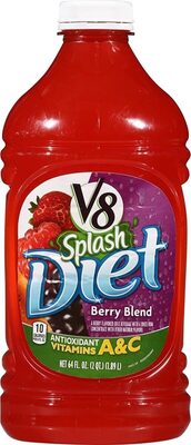 V8 Splash Diet Berry Blend Flavored Beverage, 64 fl oz Bottle