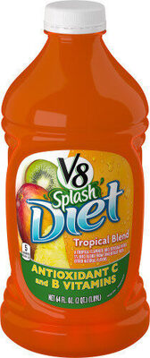 V8 Splash Diet Tropical Blend Flavored Beverage, 64 fl oz Bottle