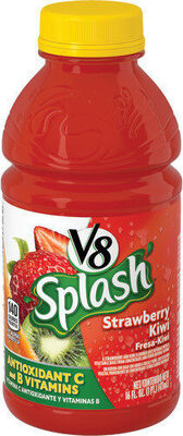 V8 Splash Strawberry Kiwi Flavored Juice Beverage, 16 fl oz Bottle
