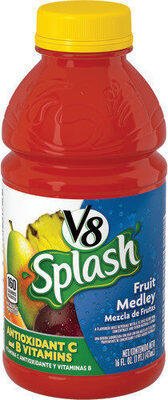 V8 Splash Fruit Medley Flavored Juice Beverage, 16 fl oz Bottle