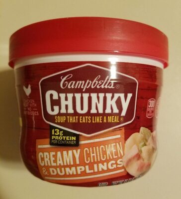 Campbell's Chunky Creamy Chicken and Dumplings Soup, 15.25 oz Bowl