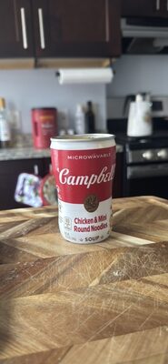 Campbell's Sipping Soup, Chicken & Mini Round Noodle Soup, 10.75 oz Microwavable Cup