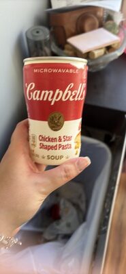 Campbell's Sipping Soup, Chicken Soup With Star-Shaped Pasta, 10.75 oz Microwavable Cup