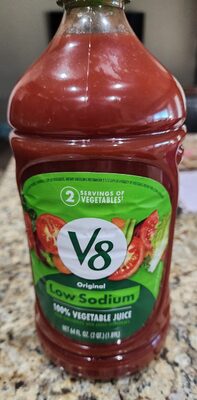 V8 Low Sodium Original 100% Vegetable Juice, 64 fl oz Bottle