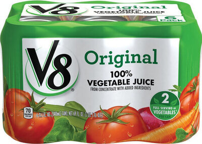 V8 Original 100% Vegetable Juice, 11.5 fl oz Can (6 Pack)