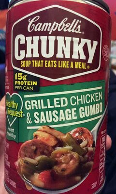 Campbell's Chunky Soup, Healthy Request Chicken and Sausage Gumbo, 18.8 oz Can