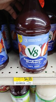 V8 Pomegranate Blueberry 100% Fruit and Vegetable Juice, 46 fl oz Bottle