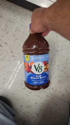 V8 Acai Mixed Berry 100% Fruit and Vegetable Juice, 46 fl oz Bottle