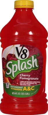 V8 Splash Cherry Pomegranate Flavored Juice Beverage, 64 fl oz Bottle