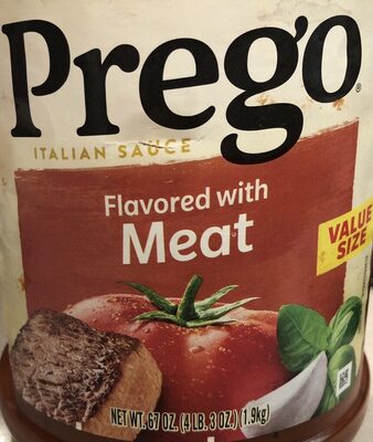 Prego Italian Tomato Pasta Sauce Flavored With Meat, 67 oz Jar