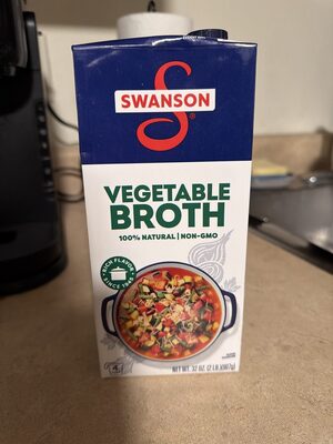 Swanson Vegetable Broth, 32 oz Carton