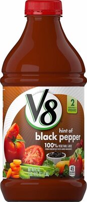 V8 Hint of Black Pepper 100% Vegetable Juice, 46 oz. Bottle