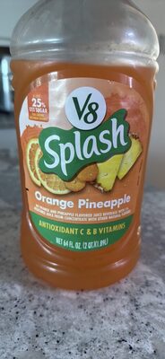 V8 Splash Orange Pineapple Flavored Beverage, 64 fl oz Bottle