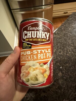 Campbell's Chunky Soup, Pub-Style Chicken Pot Pie Soup, 18.8 oz Can