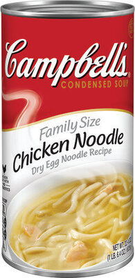 Campbell's Condensed Chicken Noodle Soup Dry Egg Noodle Recipe, 22.4 oz Family Size Can