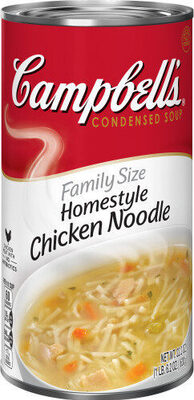 Campbell's Condensed Homestyle Chicken Noodle Soup, 22.2 oz Family Size Can